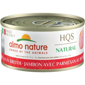 Almo Nature HQS Natural Ham with Parmesan in Broth Canned Cat Food