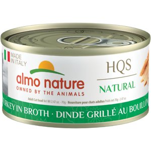Almo Nature HQS Natural Grilled Turkey in Broth Canned Cat Food