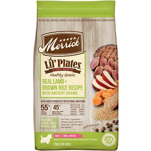 Merrick Lil' Plates Healthy Grains Real Lamb + Brown Rice Recipe Small Breed Adult Dry Dog Food