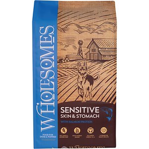 wholesomes sensitive skin and stomach salmon dog food