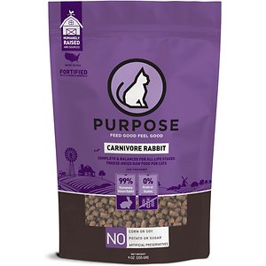 Purpose Carnivore Rabbit Freeze-Dried Grain Free Raw Cat Food