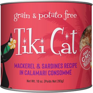 Image of Tiki Cat Grill Mackerel & Sardine Recipe in Calamari Consommé Grain-Free Wet Cat Food