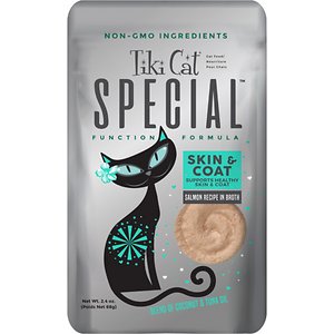 Image of Tiki Cat Special Function Formula Skin & Coat Salmon Recipe in Broth Wet Cat Food