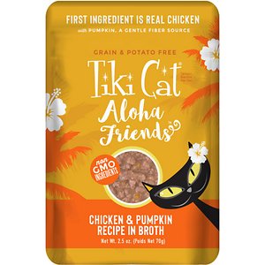 Tiki Cat Aloha Friends Chicken & Pumpkin Recipe in Broth Grain-Free Wet Cat Food