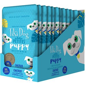 Image of Tiki Dog Aloha Petites Puppy Mousse Chicken & Pumpkin in Broth Small Breed Grain-Free Wet Dog Food