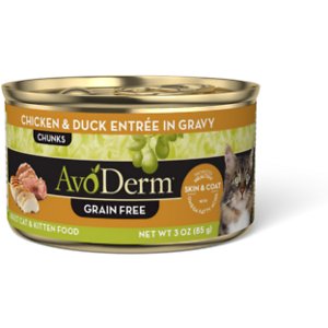 AvoDerm Natural Grain-Free Chicken & Duck Entree in Gravy Canned Cat Food