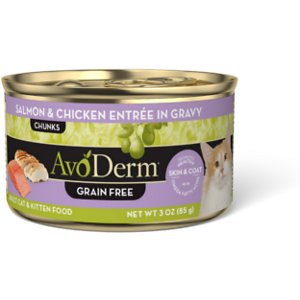 AvoDerm Natural Grain-Free Salmon & Chicken Entree in Gravy Canned Cat Food