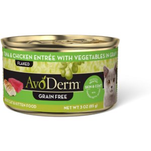 AvoDerm Natural Grain-Free Tuna & Chicken Entree with Vegetables Canned Cat Food