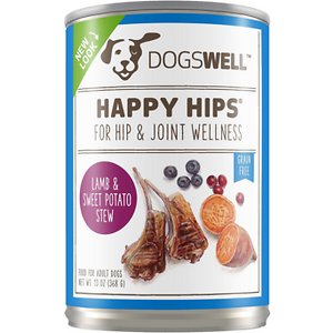 Dogswell Happy Hips Lamb & Sweet Potato Stew Recipe Grain-Free Canned Dog Food