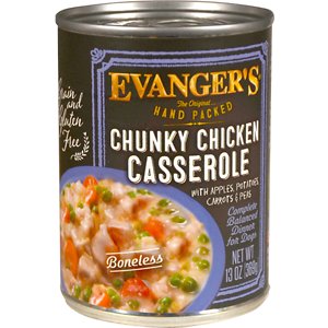 Evanger's Grain-Free Hand Packed Chunky Chicken Casserole Dinner Canned Dog Food