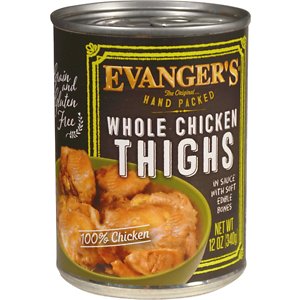 Evanger's Grain-Free Hand Packed Whole Chicken Thighs Canned Dog Food