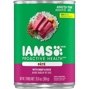 Iams ProActive Health Adult With Beef & Rice Pate Canned Dog Food