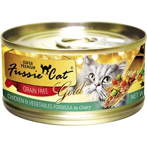 Fussie Cat Super Premium Chicken & Vegetables Formula in Gravy Grain-Free Canned Cat Food