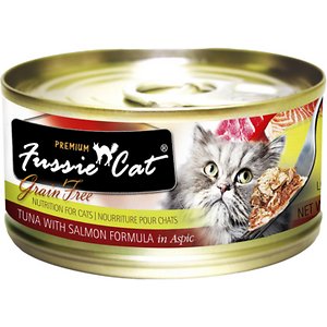 Fussie Cat Premium Tuna with Salmon Formula in Aspic Grain-Free Canned Cat Food