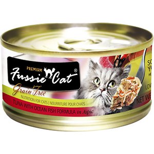 Fussie Cat Premium Tuna with Ocean Fish Formula in Aspic Grain-Free Canned Cat Food