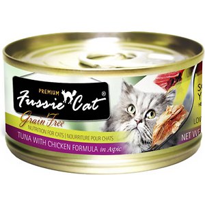Fussie Cat Premium Tuna with Chicken Formula in Aspic Grain-Free Canned Cat Food