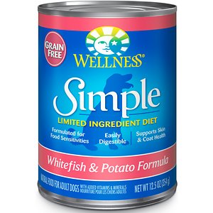 Wellness Simple Limited Ingredient Diet Grain-Free Whitefish & Potato Formula Canned Dog Food