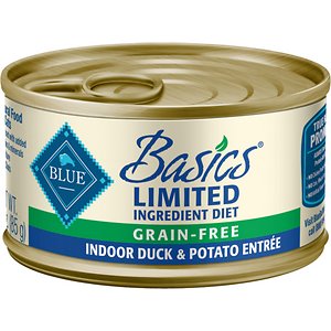 Blue Buffalo Basics Limited Ingredient Grain-Free Indoor Duck & Potato Entree Adult Canned Cat Food