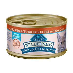 Blue Buffalo Wilderness Wild Delights Chicken & Turkey in Tasty Gravy Grain-Free Canned Cat Food