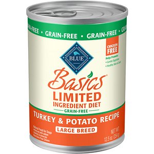 Blue Buffalo Basics Limited Ingredient Grain-Free Turkey & Potato Recipe Large Breed Canned Dog Food