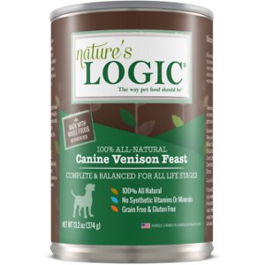 Nature's Logic Canine Venison Feast All Life Stages Grain-Free Canned Dog Food