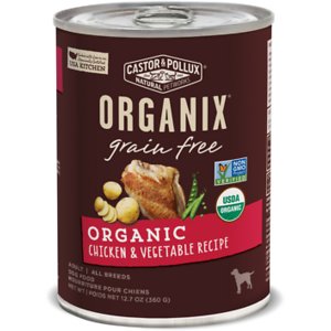 Castor & Pollux Organix Grain-Free Organic Chicken & Vegetable Recipe Adult Canned Dog Food Castor & Pollux Organix Grain-Free Organic Chicken & Vegetable Recipe Adult Canned Dog Food