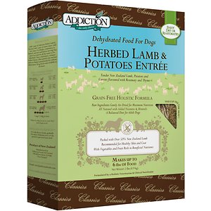 Addiction Herbed Lamb & Potatoes Grain-Free Raw Dehydrated Dog Food