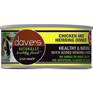Dave's Pet Food Naturally Healthy Grain-Free Chicken & Herring Dinner Canned Cat Food