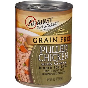 Against the Grain Hand Pulled Chicken with Gravy Dinner Grain-Free Canned Dog Food