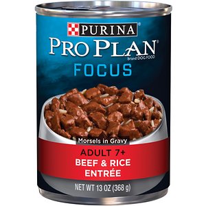 Purina Pro Plan Focus Adult 7+ Beef & Rice Entree Morsels in Gravy Canned Dog Food