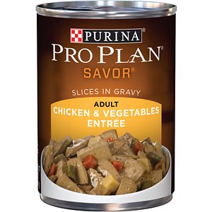 Purina Pro Plan Savor Adult Chicken & Vegetables Entree Slices in Gravy Canned Dog Food