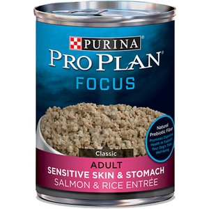 Purina Pro Plan Focus Adult Classic Sensitive Skin & Stomach Salmon & Rice Entree Canned Dog Food
