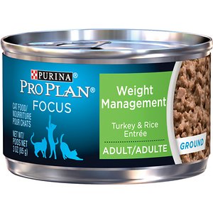 Purina Pro Plan Focus Adult Weight Management Ground Turkey & Rice Entree Canned Cat Food