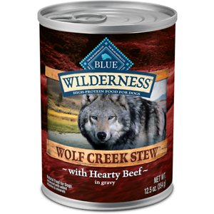 Blue Buffalo Wilderness Wolf Creek Stew Hearty Beef Stew Grain-Free Adult Canned Dog Food