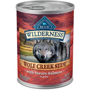 Blue Buffalo Wilderness Wolf Creek Stew Savory Salmon Stew Grain-Free Adult Canned Dog Food