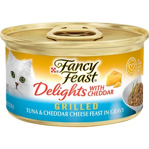Fancy Feast Delights with Cheddar Grilled Tuna & Cheddar Cheese Feast in Gravy Canned Cat Food