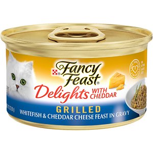 Fancy Feast Delights with Cheddar Grilled Whitefish & Cheddar Cheese Feast in Gravy Canned Cat Food