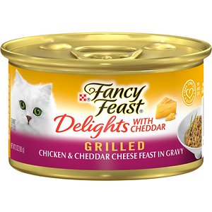Fancy Feast Delights with Cheddar Grilled Chicken & Cheddar Cheese Feast in Gravy Canned Cat Food