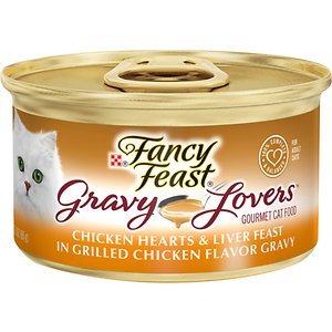Fancy Feast Gravy Lovers Chicken Hearts & Liver Feast in Grilled Chicken Flavor Gravy Canned Cat Food