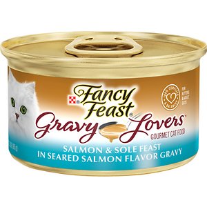 Fancy Feast Gravy Lovers Salmon & Sole Feast in Seared Salmon Flavor Gravy Canned Cat Food