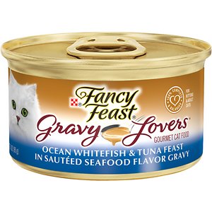 Fancy Feast Gravy Lovers Ocean Whitefish & Tuna Feast in Sauteed Seafood Flavor Gravy Canned Cat Food