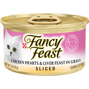 Fancy Feast Sliced Chicken Hearts & Liver Feast in Gravy Canned Cat Food