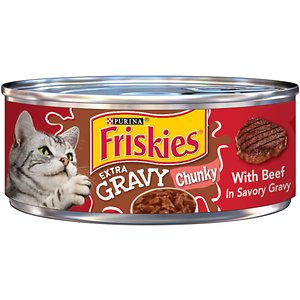 Friskies Extra Gravy Chunky with Beef in Savory Gravy Canned Cat Food