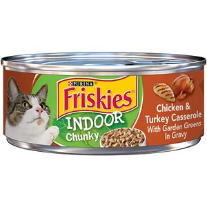 Friskies Indoor Chunky Chicken & Turkey Casserole Canned Cat Food
