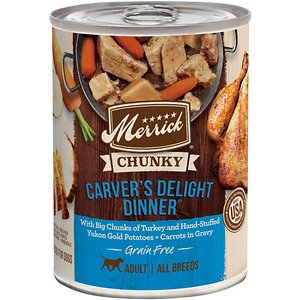 Merrick Chunky Grain Free Wet Dog Food Carvers Delight Dinner
