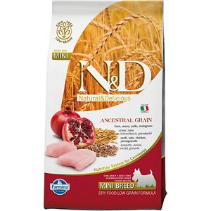 Farmina Natural & Delicious Chicken & Ancestral Low-Grain Mini Breed Formula Dry Dog Food