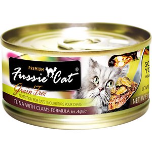 Fussie Cat Premium Tuna with Clams Formula in Aspic Grain-Free Canned Cat Food