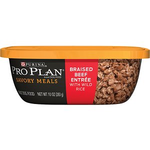 Purina Pro Plan Savory Meals Braised Beef Entree with Wild Rice Wet Dog Food