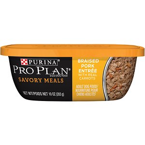 Purina Pro Plan Savory Meals Braised Pork Entree with Real Carrots Wet Dog Food