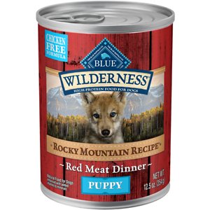 Blue Buffalo Wilderness Rocky Mountain Recipe Red Meat Dinner Puppy Grain-Free Canned Dog Food